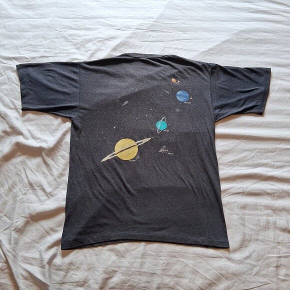 1986 Teena Houck Harlequin The Solar System Single Stitch Black T-Shirt Adult L - Picture 2 of 12